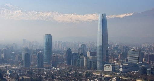 Skyscrapers of the financial district of Santiago