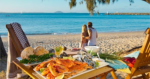 Enjoy delicous seafood on the Sunshine Coast